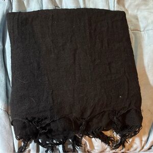 Black Fringed Scarf